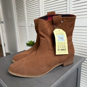 TOMS Laurel Women's Ankle Boots Rawhide Brown Suede